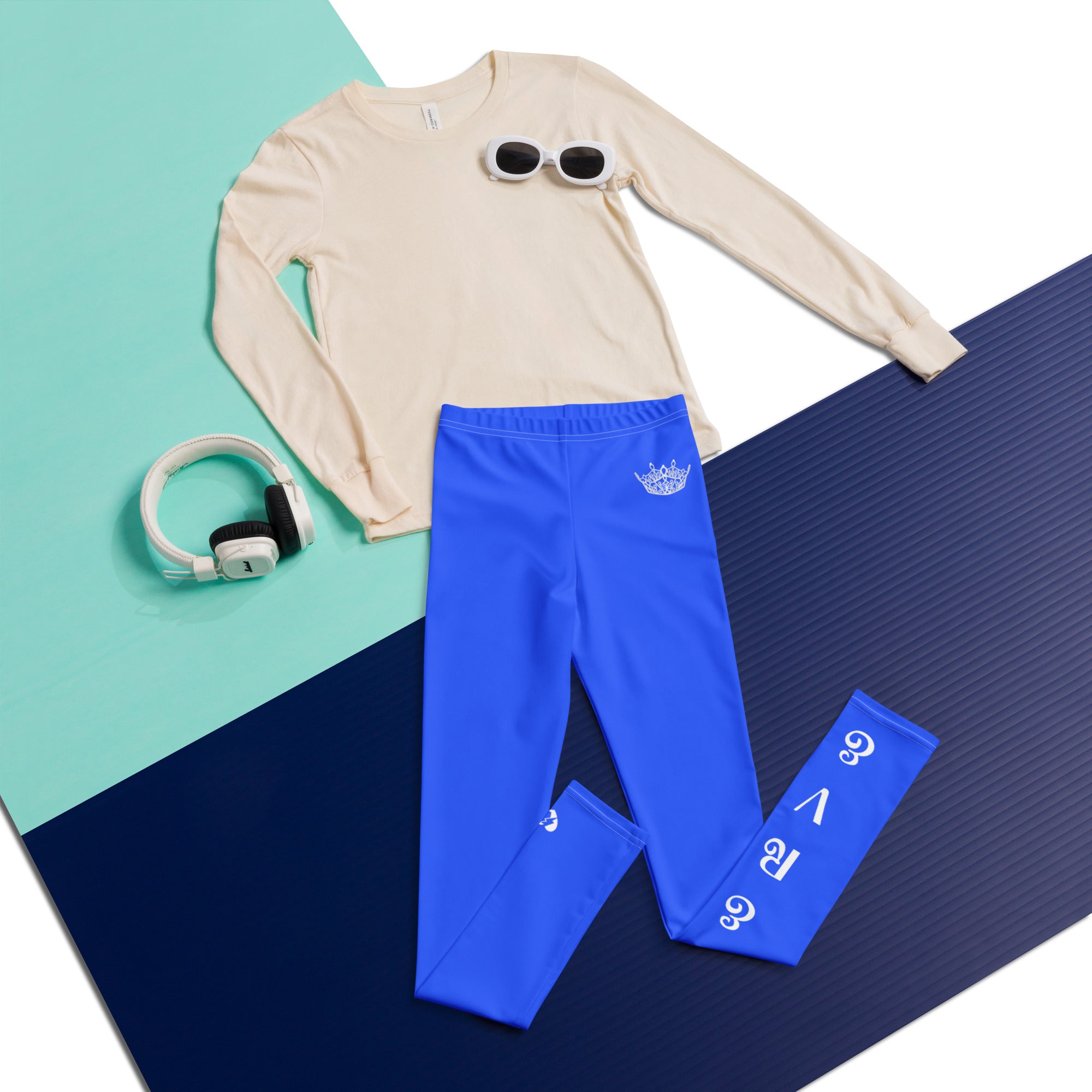 MKV Youth Leggings in Azure Radiance